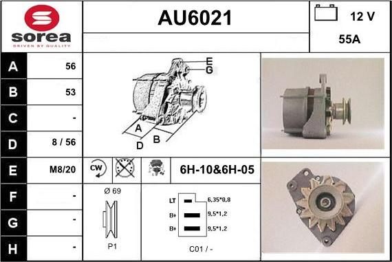 Sera AU6021 - Генератор autospares.lv