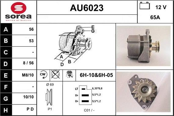 Sera AU6023 - Генератор autospares.lv