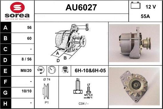 Sera AU6027 - Генератор autospares.lv