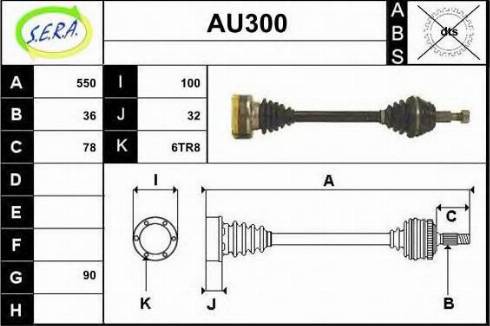 Sera AU300 - Приводной вал autospares.lv