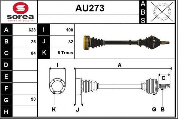 Sera AU273 - Приводной вал autospares.lv