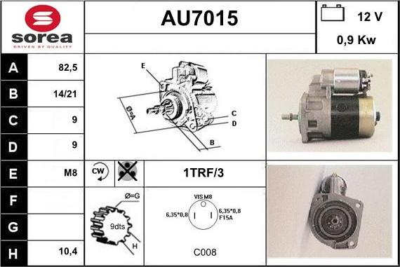 Sera AU7015 - Стартер autospares.lv