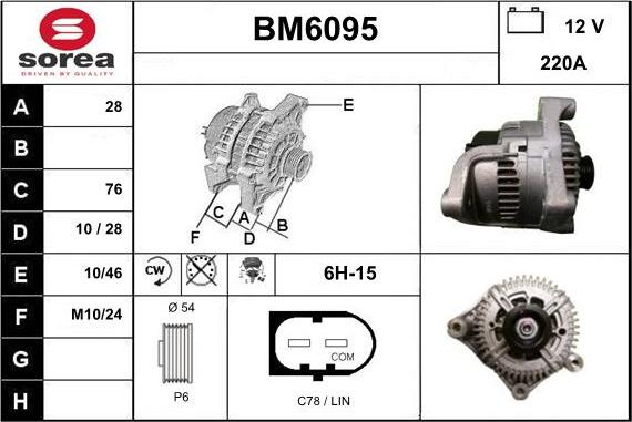 Sera BM6095 - Генератор autospares.lv