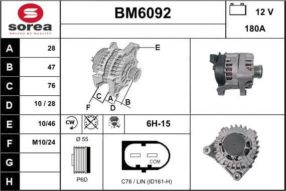 Sera BM6092 - Генератор autospares.lv