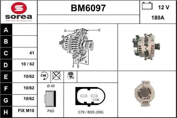 Sera BM6097 - Генератор autospares.lv