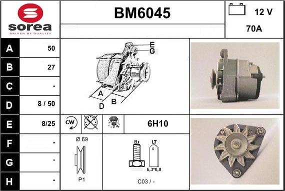 Sera BM6045 - Генератор autospares.lv