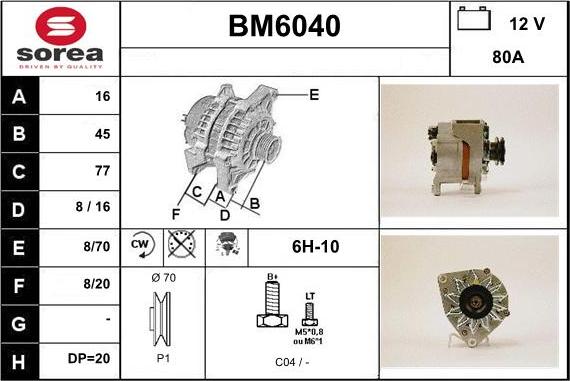 Sera BM6040 - Генератор autospares.lv