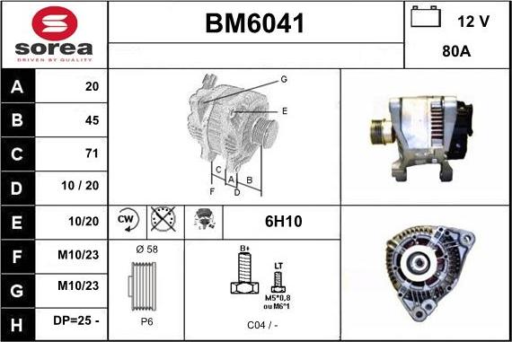 Sera BM6041 - Генератор autospares.lv