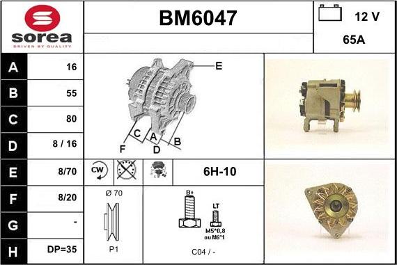 Sera BM6047 - Генератор autospares.lv