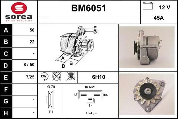 Sera BM6051 - Генератор autospares.lv