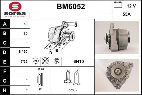 Sera BM6052 - Генератор autospares.lv