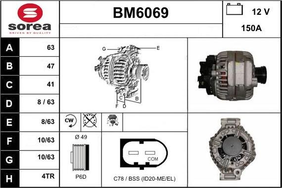 Sera BM6069 - Генератор autospares.lv