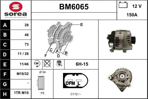 Sera BM6065 - Генератор autospares.lv