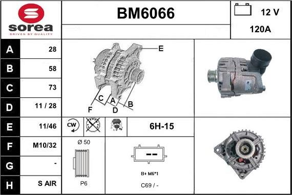 Sera BM6066 - Генератор autospares.lv