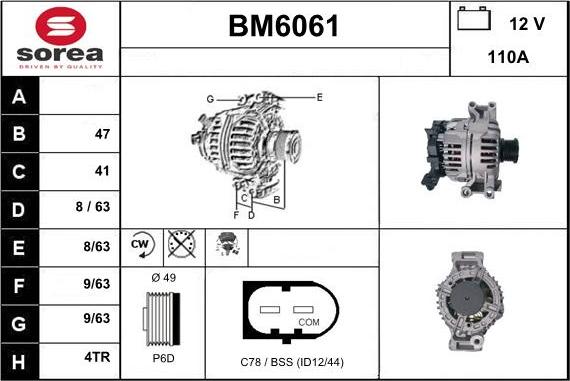 Sera BM6061 - Генератор autospares.lv