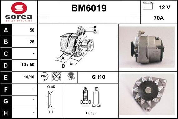 Sera BM6019 - Генератор autospares.lv