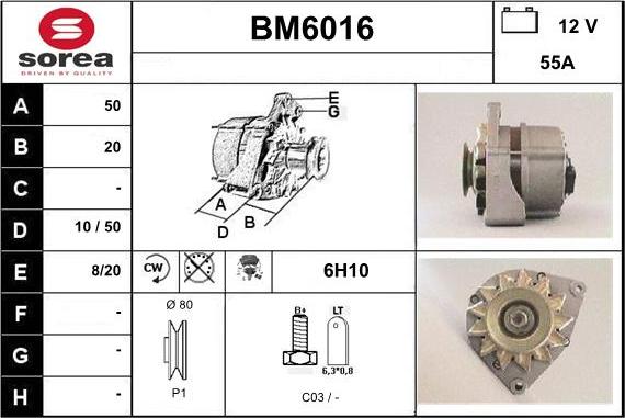 Sera BM6016 - Генератор autospares.lv