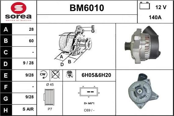 Sera BM6010 - Генератор autospares.lv