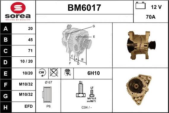 Sera BM6017 - Генератор autospares.lv