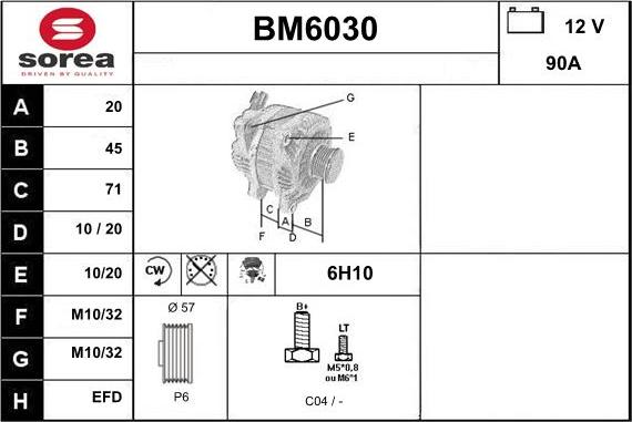 Sera BM6030 - Генератор autospares.lv