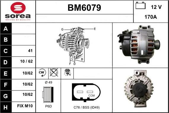 Sera BM6079 - Генератор autospares.lv