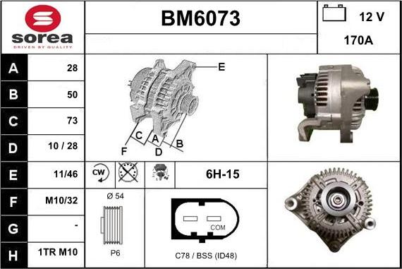 Sera BM6073 - Генератор autospares.lv