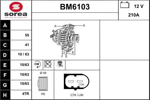 Sera BM6103 - Генератор autospares.lv