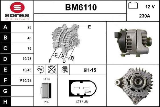 Sera BM6110 - Генератор autospares.lv