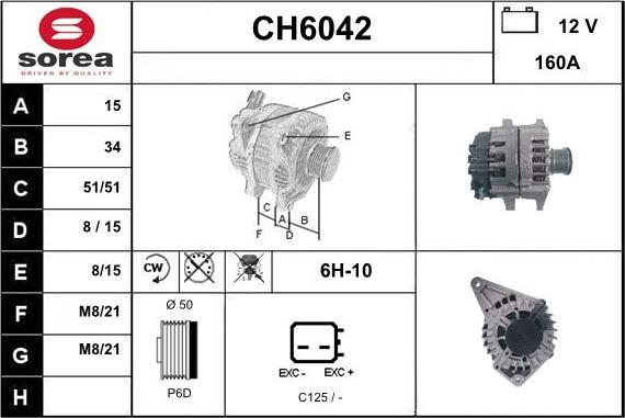 Sera CH6042 - Генератор autospares.lv