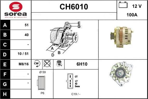 Sera CH6010 - Генератор autospares.lv