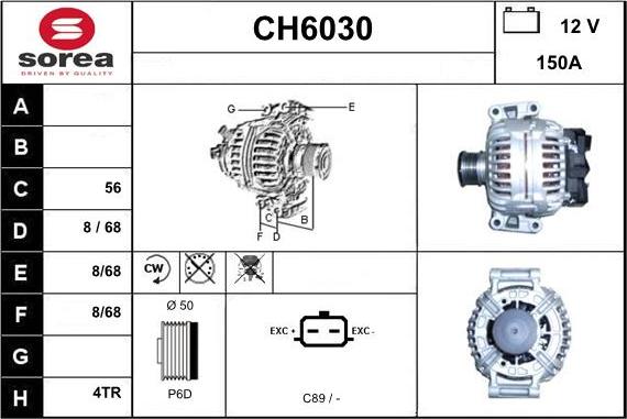 Sera CH6030 - Генератор autospares.lv