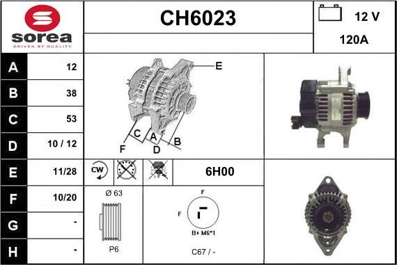 Sera CH6023 - Генератор autospares.lv