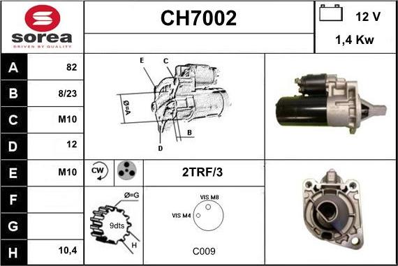 Sera CH7002 - Стартер autospares.lv