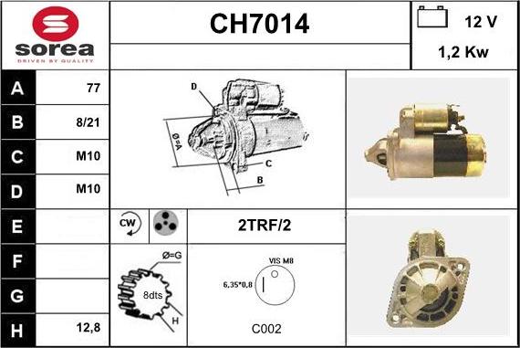 Sera CH7014 - Стартер autospares.lv