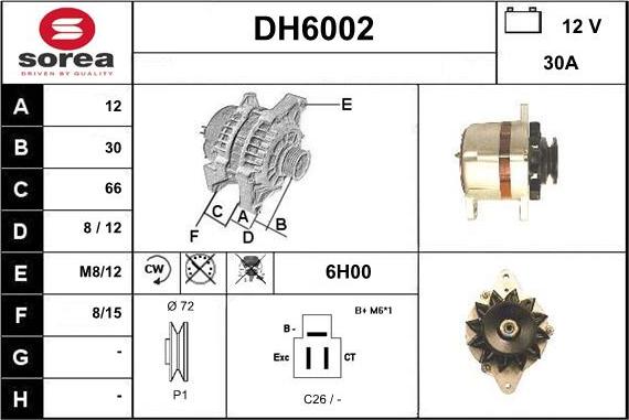 Sera DH6002 - Генератор autospares.lv