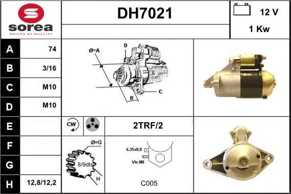 Sera DH7021 - Стартер autospares.lv