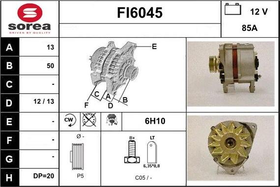 Sera FI6045 - Генератор autospares.lv