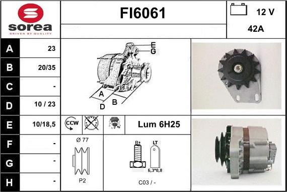 Sera FI6061 - Генератор autospares.lv