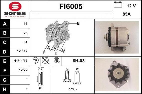 Sera FI6005 - Генератор autospares.lv