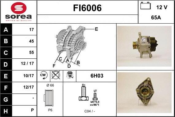 Sera FI6006 - Генератор autospares.lv