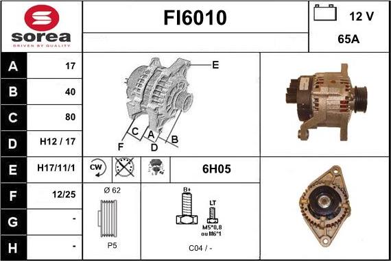 Sera FI6010 - Генератор autospares.lv