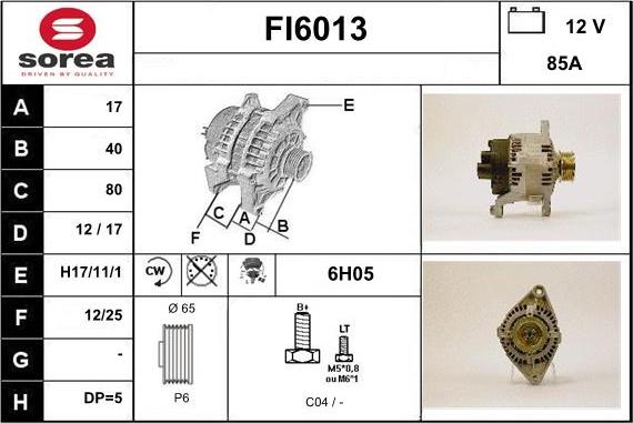 Sera FI6013 - Генератор autospares.lv