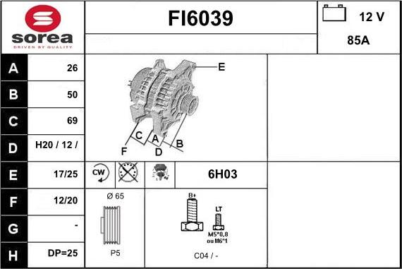 Sera FI6039 - Генератор autospares.lv