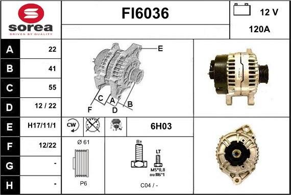 Sera FI6036 - Генератор autospares.lv