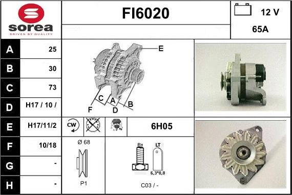 Sera FI6020 - Генератор autospares.lv