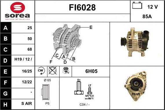 Sera FI6028 - Генератор autospares.lv