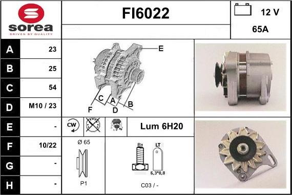 Sera FI6022 - Генератор autospares.lv