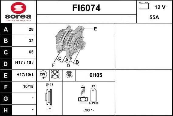 Sera FI6074 - Генератор autospares.lv