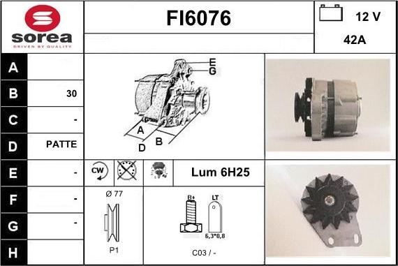 Sera FI6076 - Генератор autospares.lv