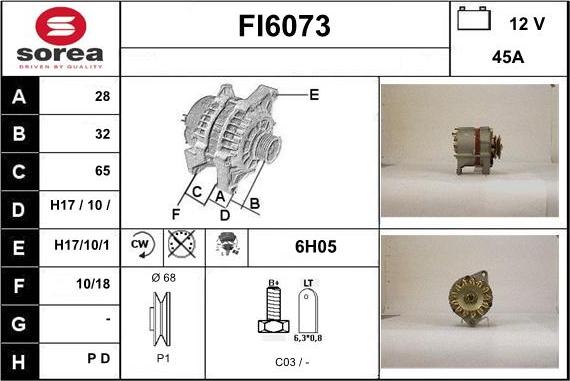 Sera FI6073 - Генератор autospares.lv